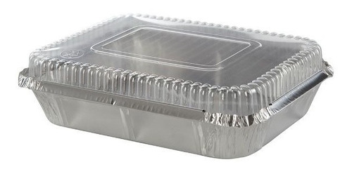 Bandeja / Envase De Aluminio C-50 C/tapa Domo (5 Unidades)