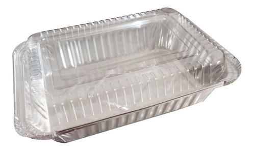 Bandeja / Envase De Aluminio C-50 C/tapa Domo (5 Unidades)